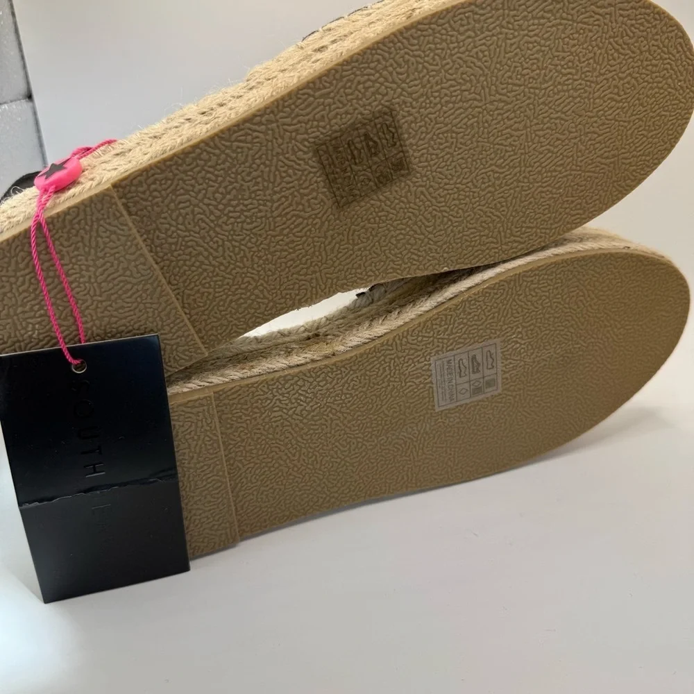 Black Espadrille Flatform Sandals